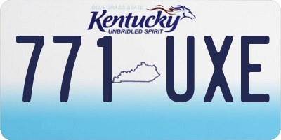 KY license plate 771UXE