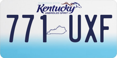 KY license plate 771UXF