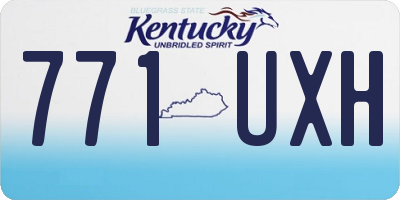 KY license plate 771UXH