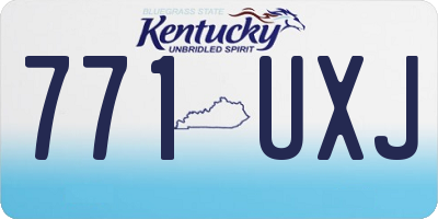 KY license plate 771UXJ
