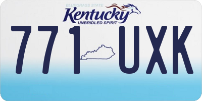 KY license plate 771UXK
