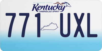 KY license plate 771UXL