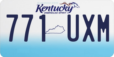 KY license plate 771UXM