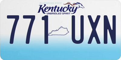 KY license plate 771UXN
