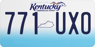 KY license plate 771UXO