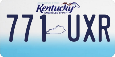 KY license plate 771UXR
