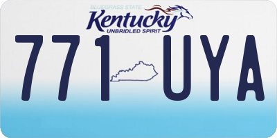 KY license plate 771UYA