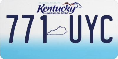 KY license plate 771UYC