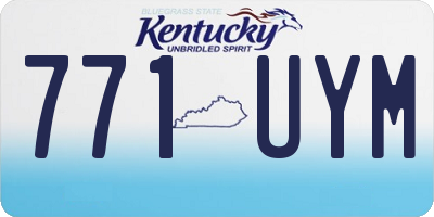 KY license plate 771UYM