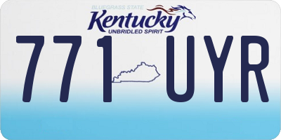 KY license plate 771UYR