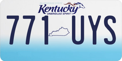 KY license plate 771UYS