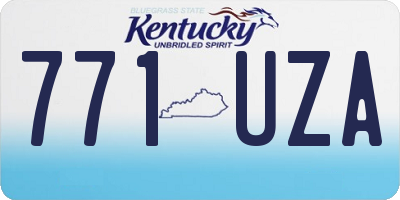 KY license plate 771UZA