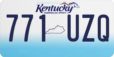 KY license plate 771UZQ