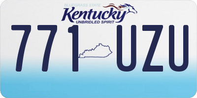 KY license plate 771UZU