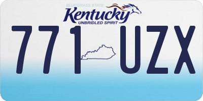 KY license plate 771UZX