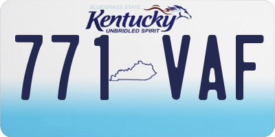 KY license plate 771VAF