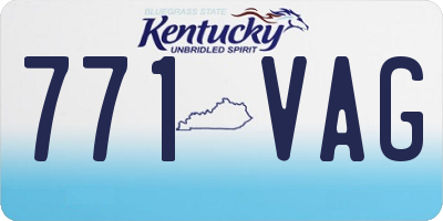 KY license plate 771VAG