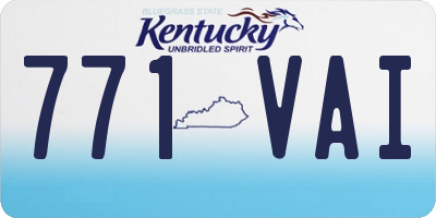 KY license plate 771VAI