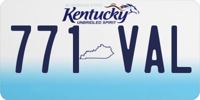 KY license plate 771VAL