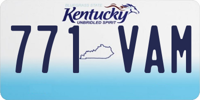 KY license plate 771VAM