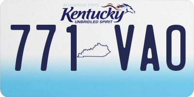KY license plate 771VAO