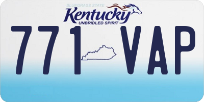 KY license plate 771VAP