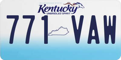KY license plate 771VAW