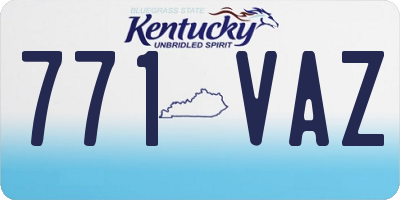 KY license plate 771VAZ