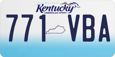 KY license plate 771VBA