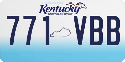 KY license plate 771VBB