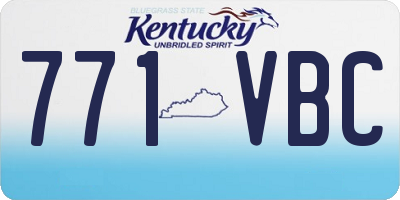 KY license plate 771VBC