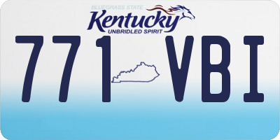 KY license plate 771VBI