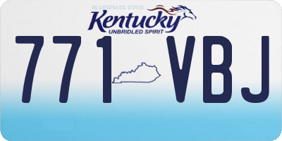 KY license plate 771VBJ