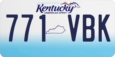 KY license plate 771VBK