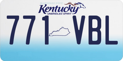 KY license plate 771VBL