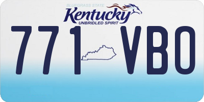 KY license plate 771VBO