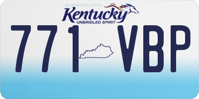 KY license plate 771VBP