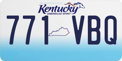 KY license plate 771VBQ