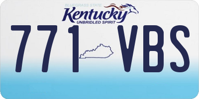 KY license plate 771VBS