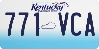 KY license plate 771VCA