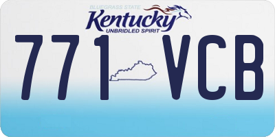 KY license plate 771VCB