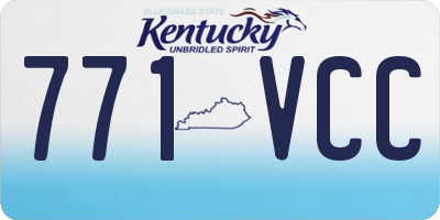 KY license plate 771VCC