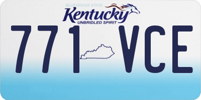 KY license plate 771VCE
