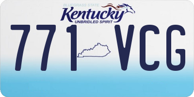 KY license plate 771VCG