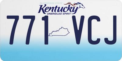 KY license plate 771VCJ