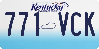 KY license plate 771VCK