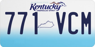 KY license plate 771VCM