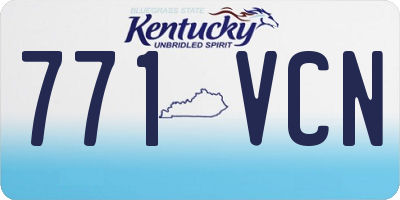KY license plate 771VCN