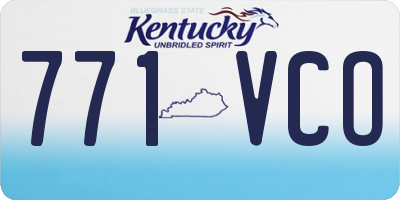 KY license plate 771VCO
