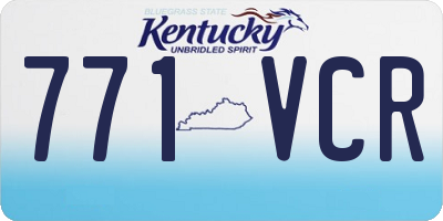 KY license plate 771VCR